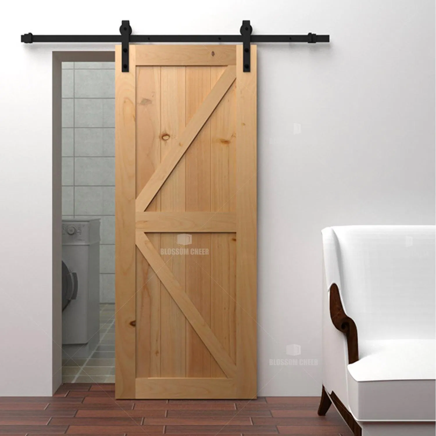 Stainless Steel Modern Fitting Accessory Track System Sliding Barn Door Roller Hardware