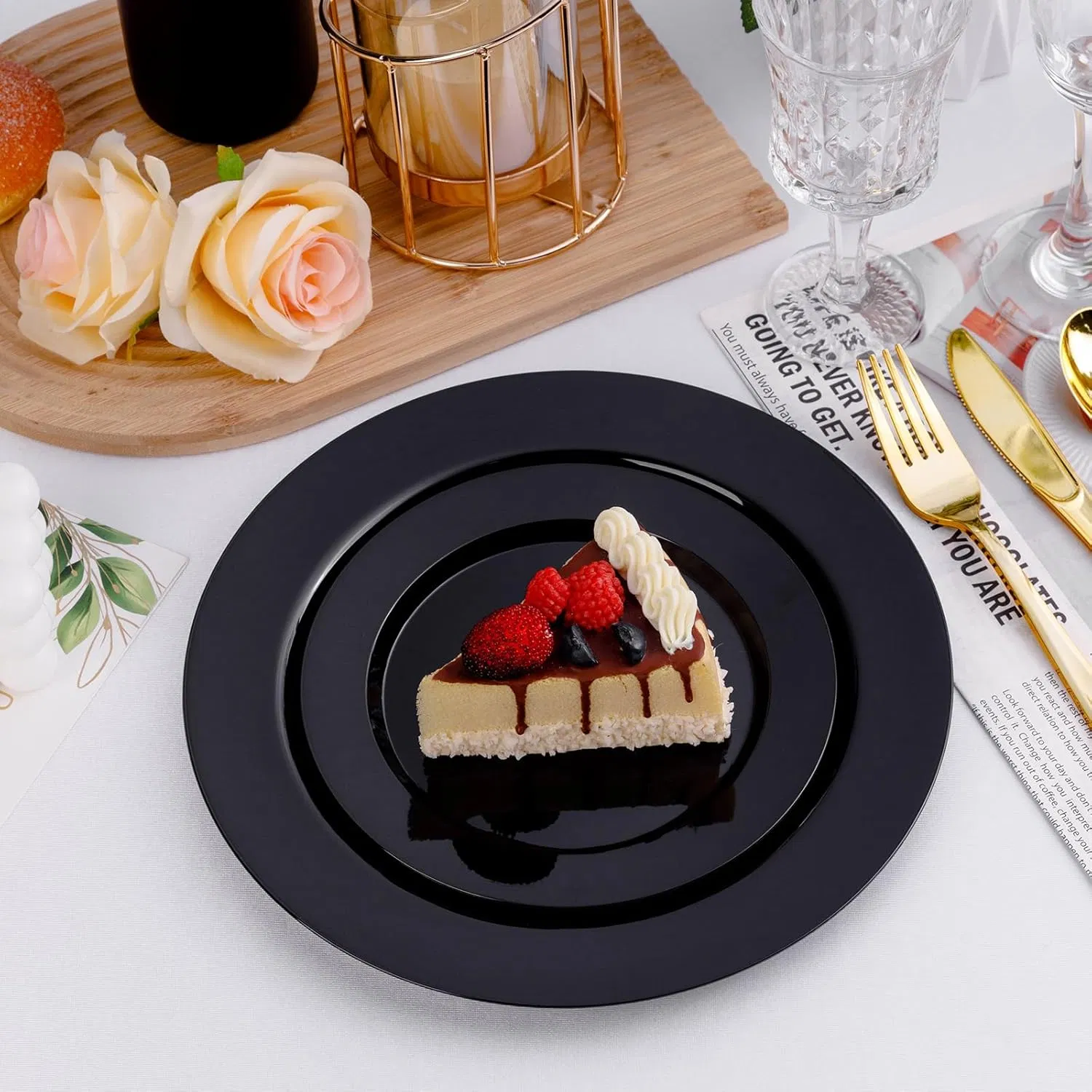 Black Disposable Plates