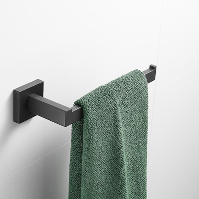 Bathroom Accessories Set Matt Black Finish Wall Holder Towel Bar Shelf Brush Holders Set Towel Bar Stainless Steel