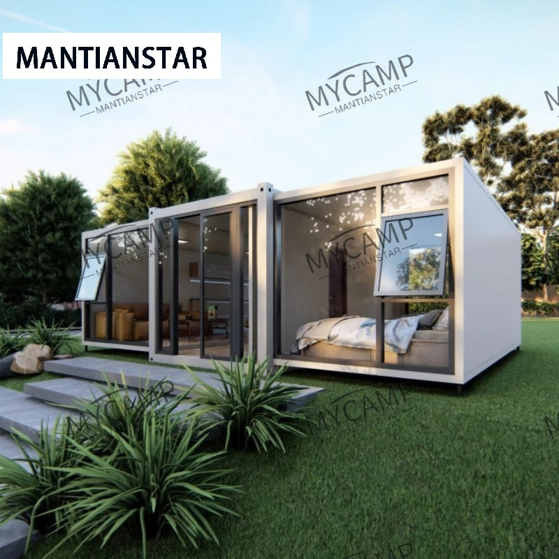 40FT Expansion Container House with Full Bathroom Expandable Residential Container House 3 Bed Rooms