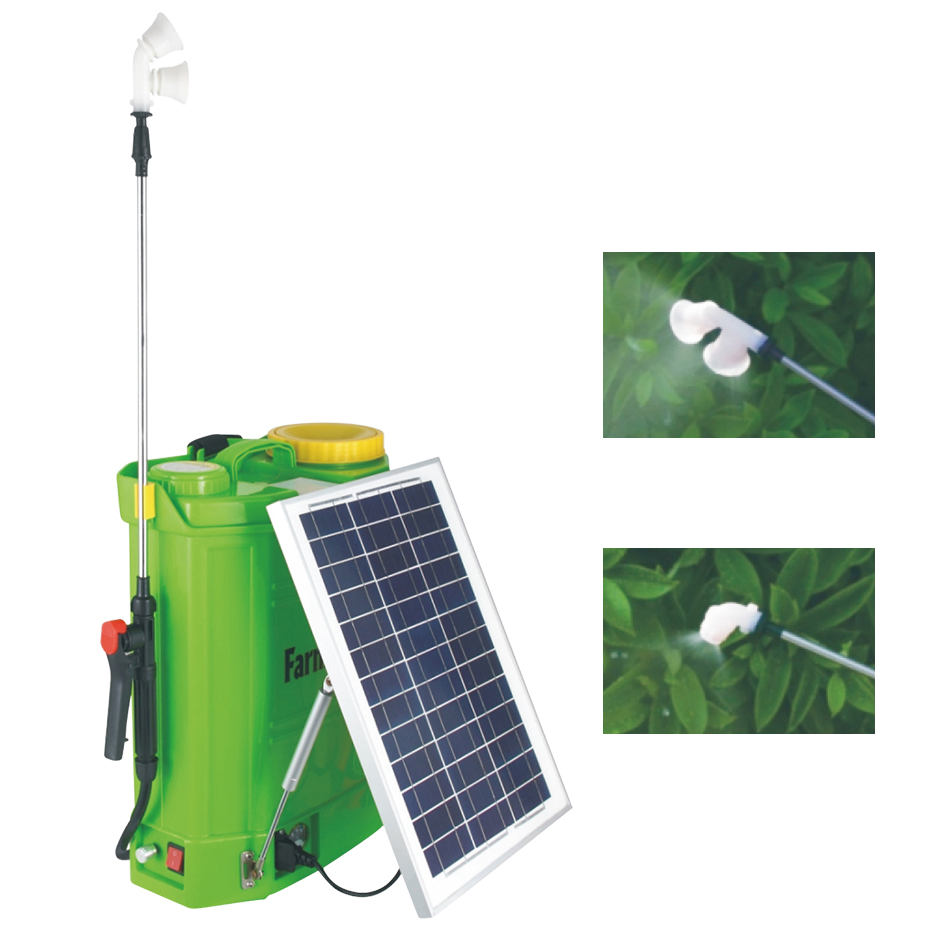 China Cheap 16liter Large Capacity Rechargeable Li-ion Battery Garden Tool Solar Power Sprayer