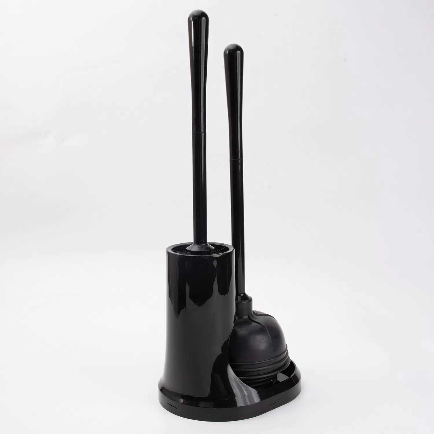 Custom Bathroom Cleaning Tools Toilet Brush with Ventilated Holder Toilet Plunger and Bowl Brush Combo