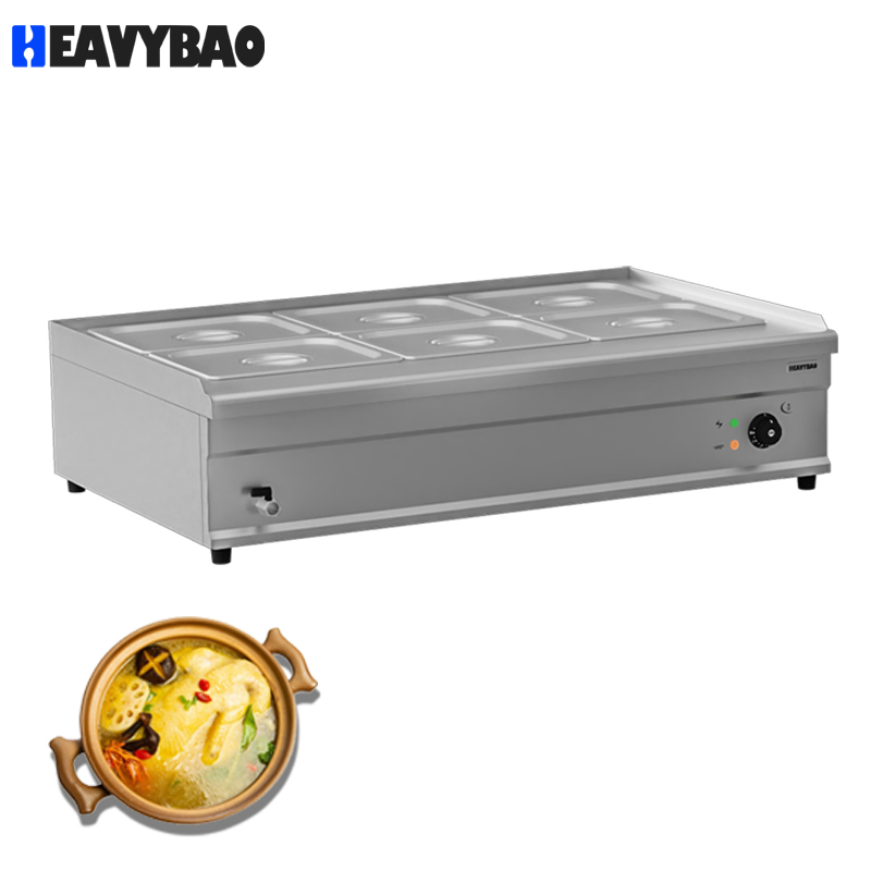 Heavybao Commercial Countertop Fast Heating Soup Food Restaurant Bain Marie for Catering