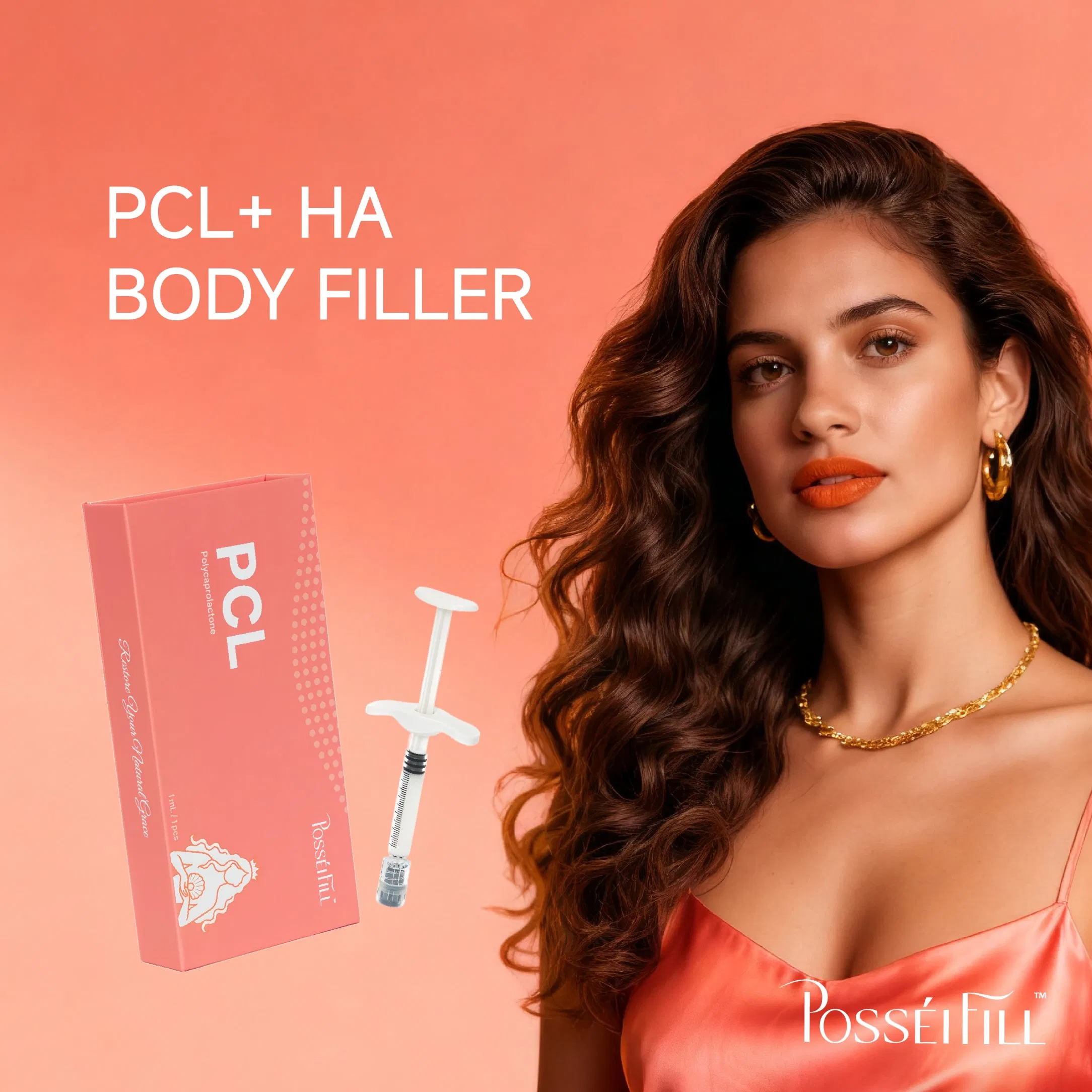 Posseifill Pcl + Hyaluronic Acid Dermal Filler Skin Booster for Collagen Regeneration