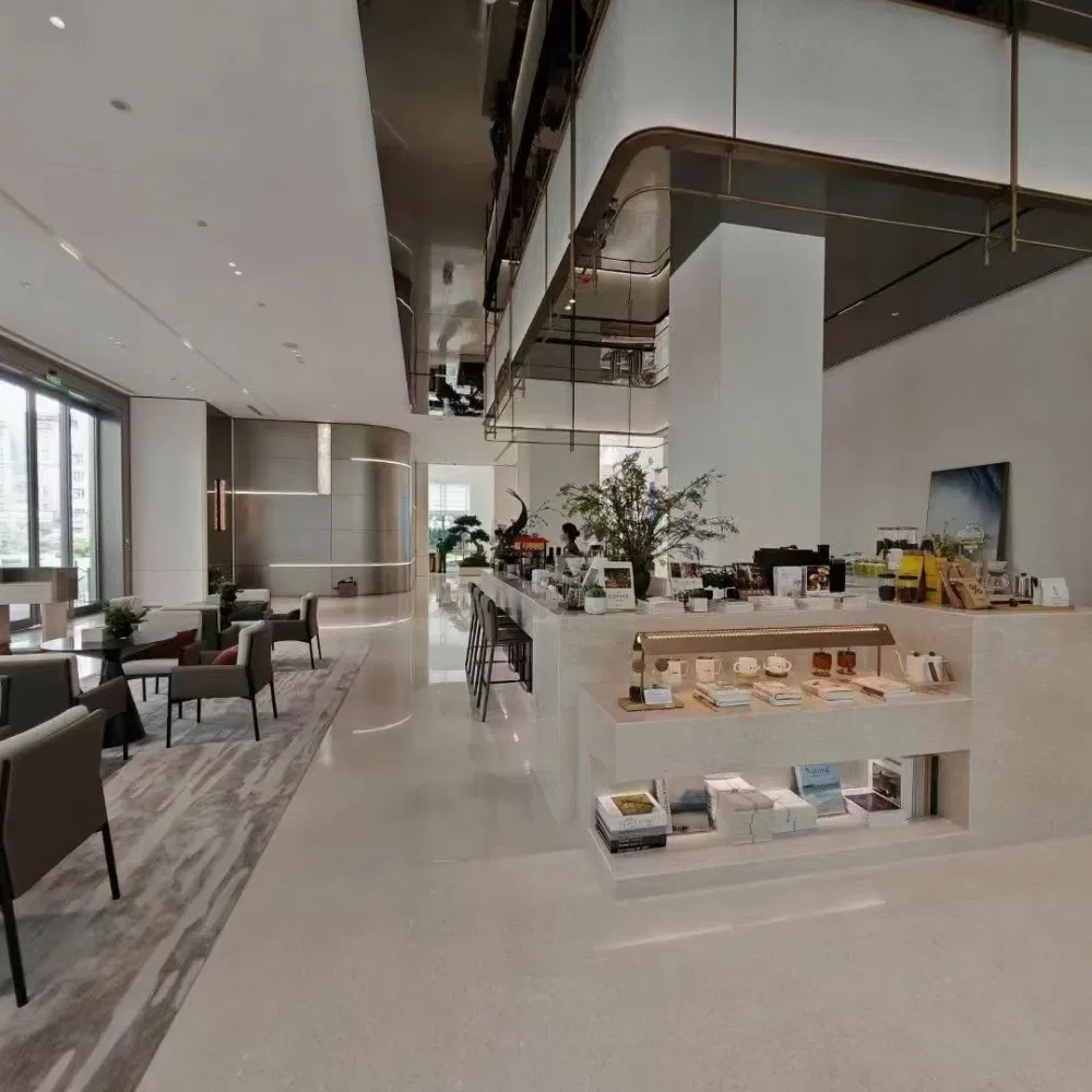 Recycled Marble Resin Panels for Modern Bathroom Flooring