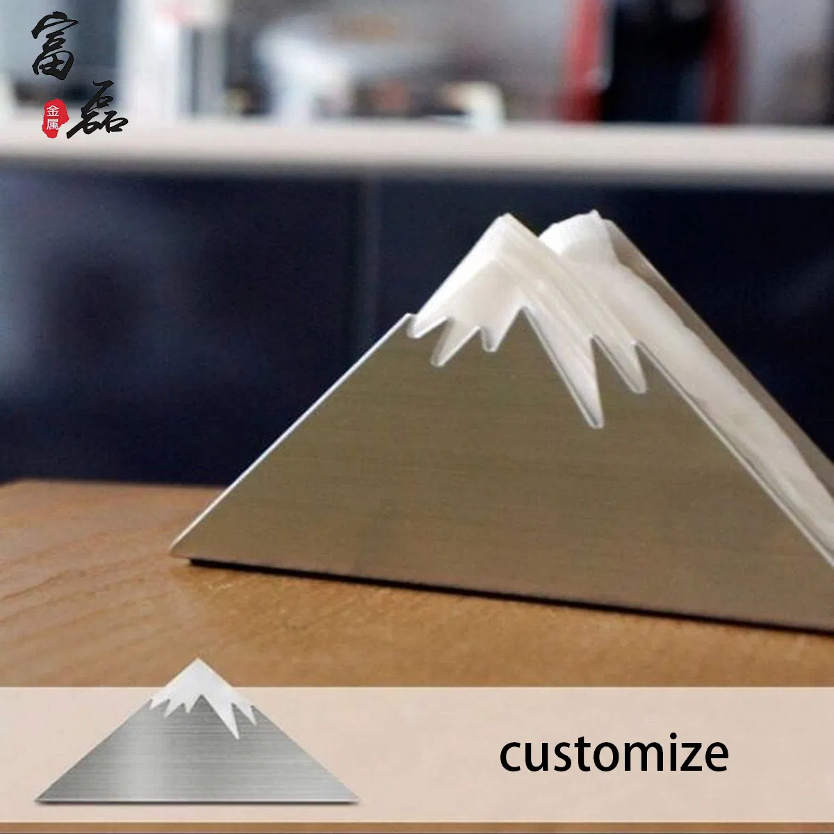 Contemporary Napkin Holder with Luxury Satin Coated Finish