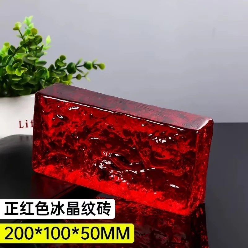 Colored Solid Hot Melt Glass Brick Crystal Glass Block for Hotel Decoration