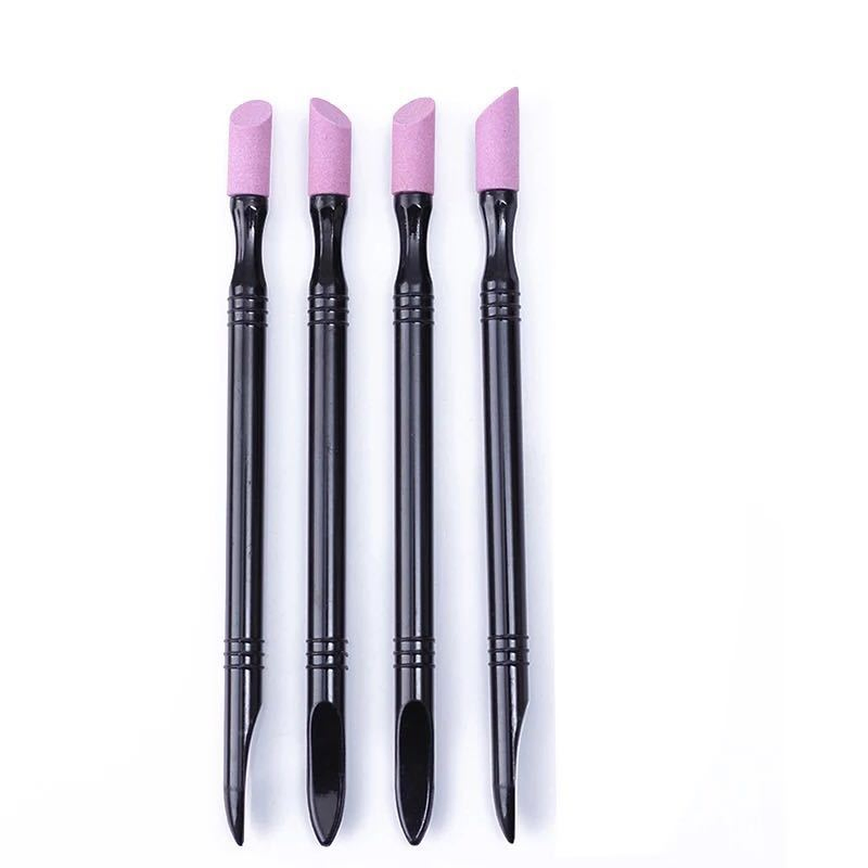 Nail Quartz Brush with Pusher