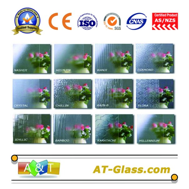3~6mm Patterned Glass for Bathroom Window Furniture