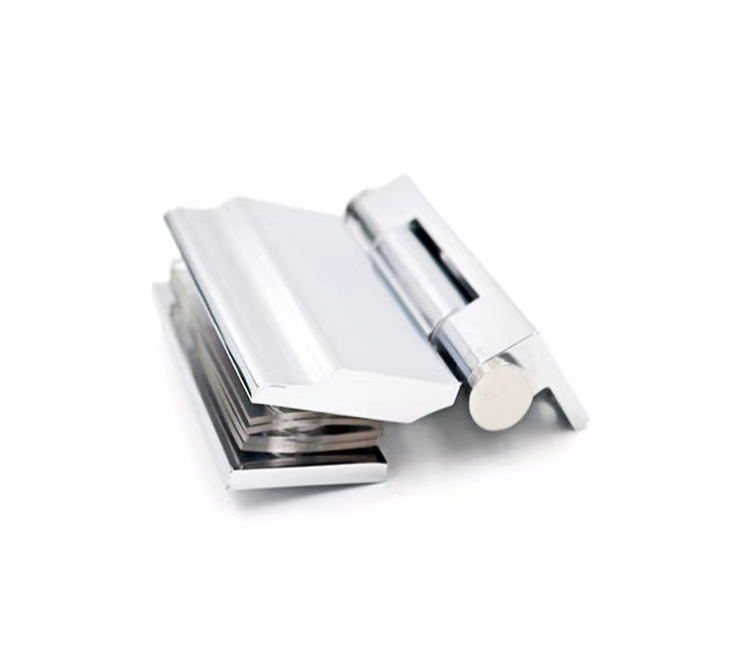 Heavy Duty Bathroom Glass Hardware Office Hotel Brass Adjustable Brass Movable Shower Screen Frameless Glass Door Hinge Irregular China OEM Factory