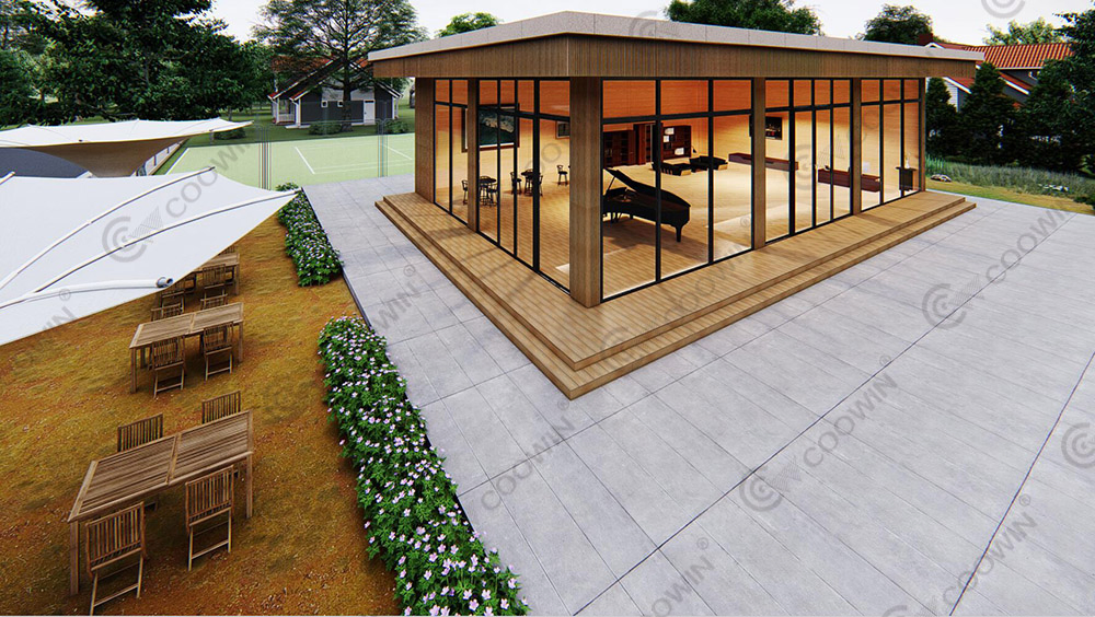 Outdoor WPC Wall Panel 3D Wood Grain Wall Panel