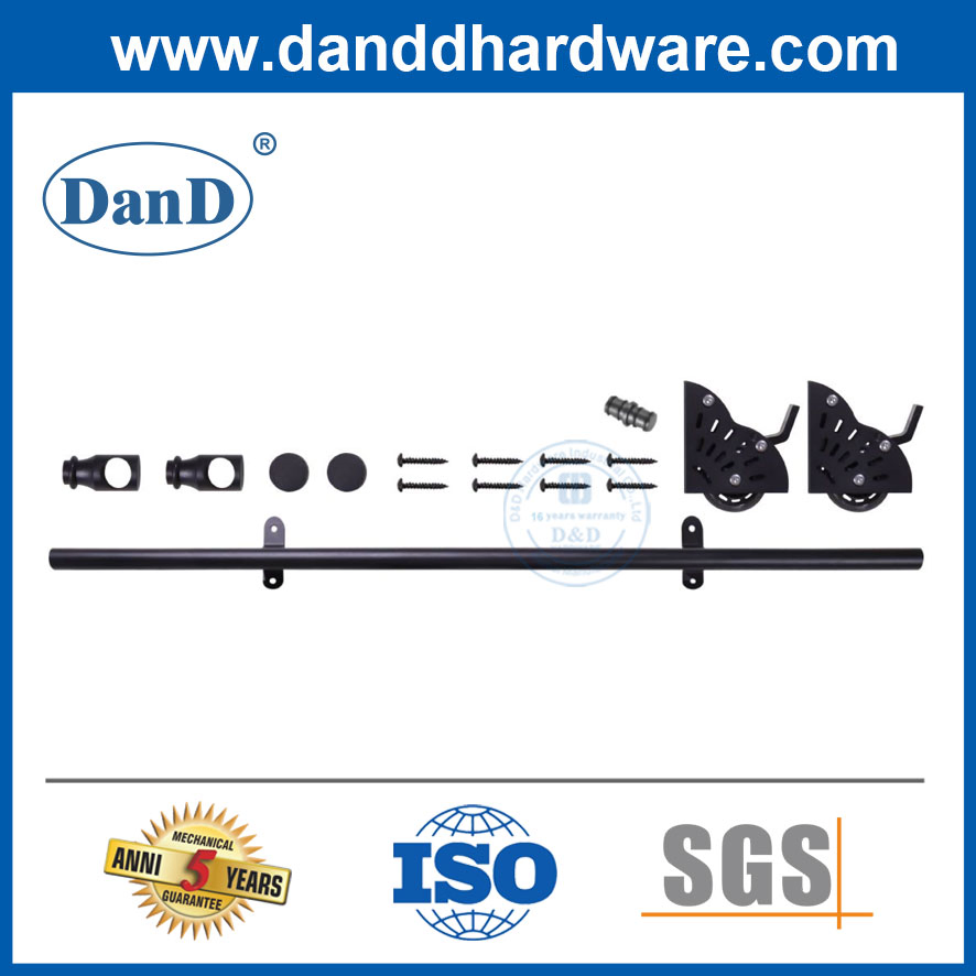 Rolling Library Accessory Black Color Steel Sliding Ladder Hardware