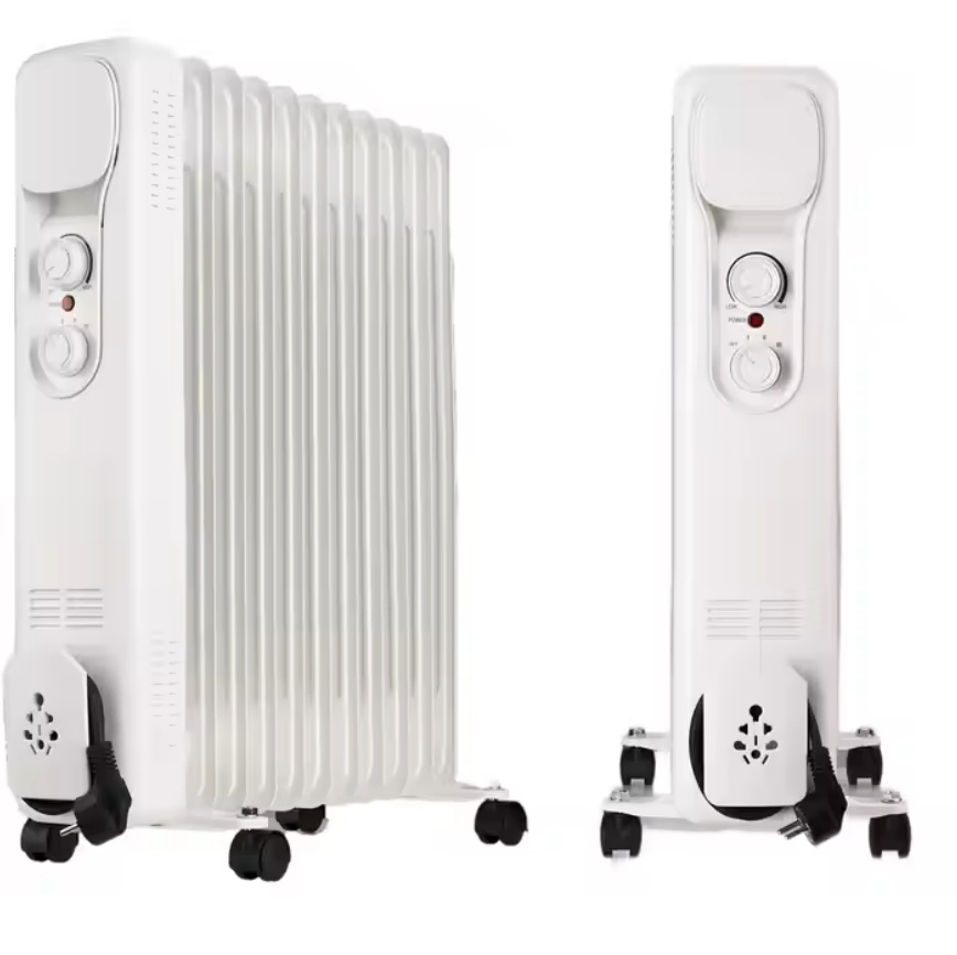 New Electronic Oil Heater Radiators with Wheels Tip Over Switch Overheat Protection