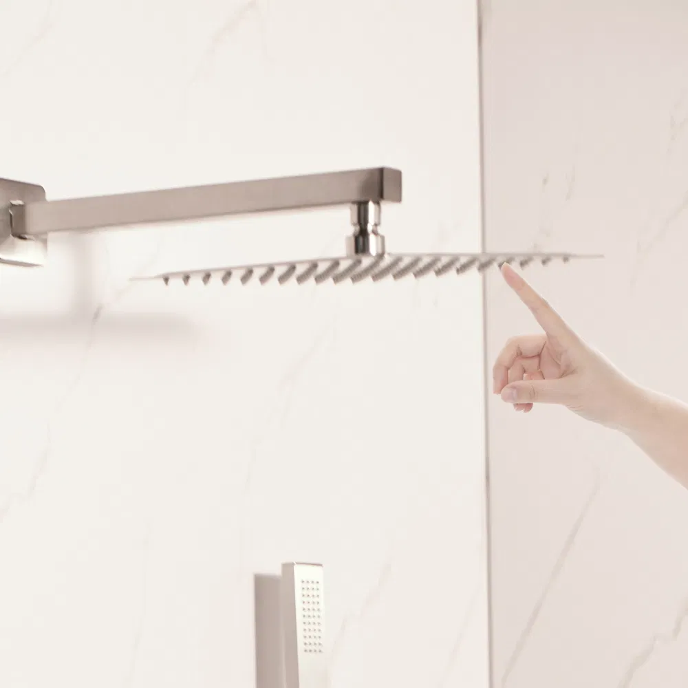 Shower Set in Wall Bathroom Taps Brass Kits Rain Rainfall Showerset Mixer Faucet Set Shower Mixer for Concealed Installation