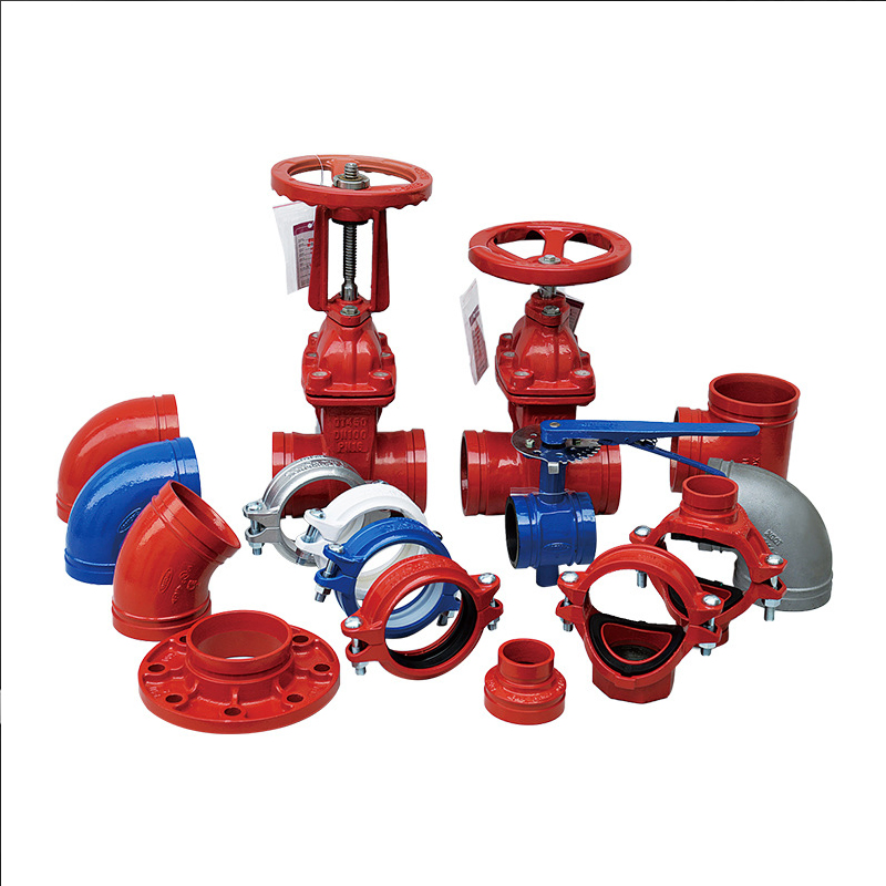 2 Inch Customized Grooved Pipe Fitting Ductile Iron Thread Mechanical Cross