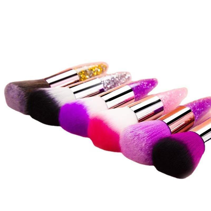 New Design Wholesale Masonite Grain Transparent Rod Foundation Brush Makeup Brushes