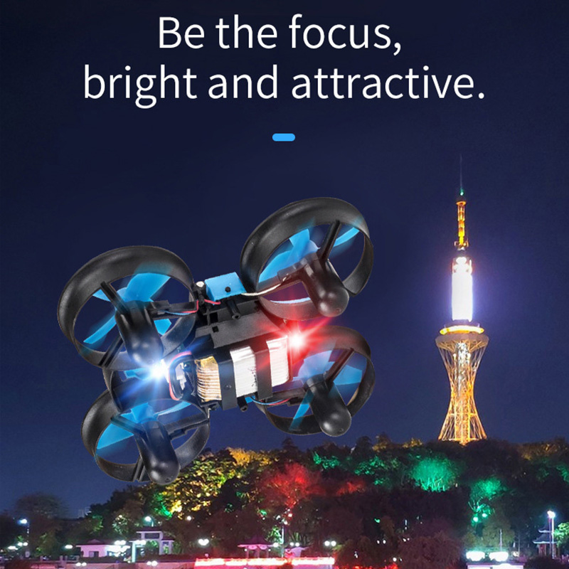 3-in-1 Amphibious RC Drone Quadcopter & Boat, Remote Control with 3D Flip & Headless Mode