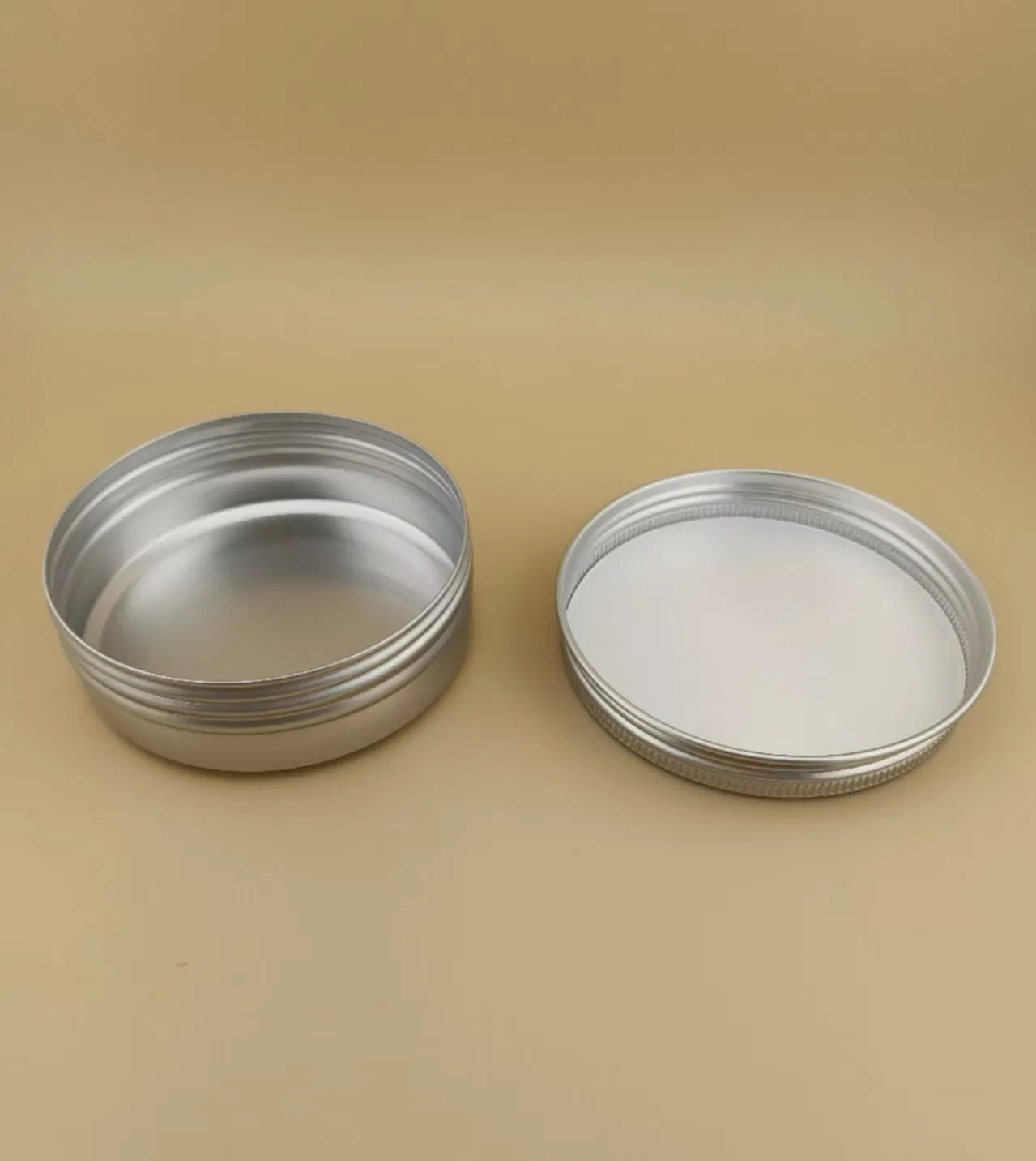 Big Silvery Aluminum Case with Screw Cap for Cosmetic