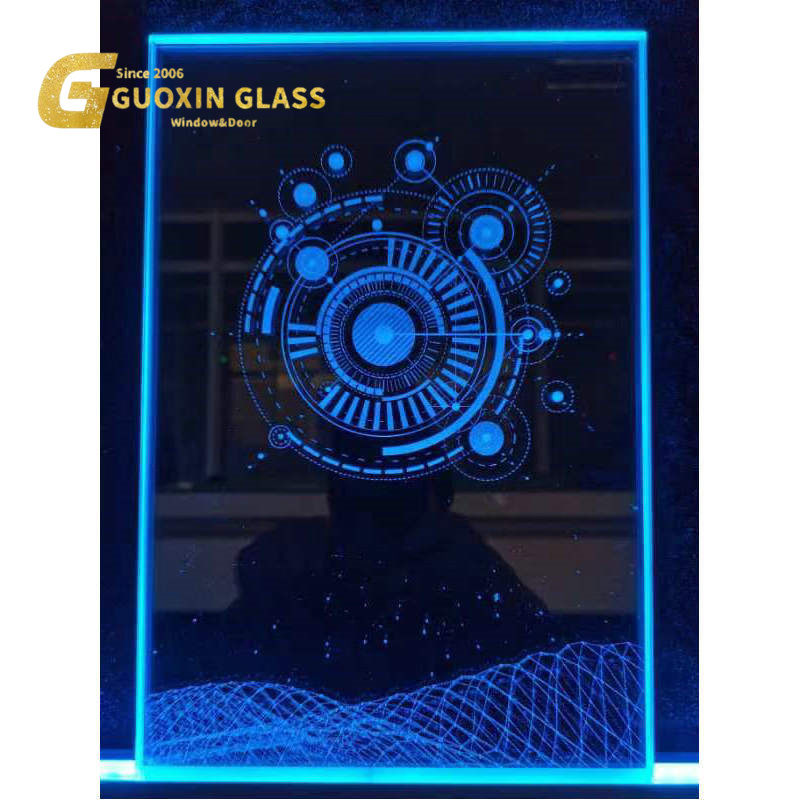 Premium Transparent 3D Laser Carved Glass for Showers and Balconies