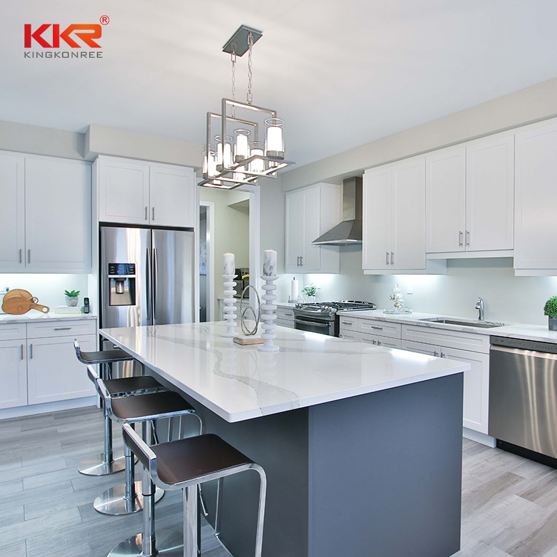 Bespoke Marble White Quartz Stone Acrylic Solid Surface Kitchen Countertops