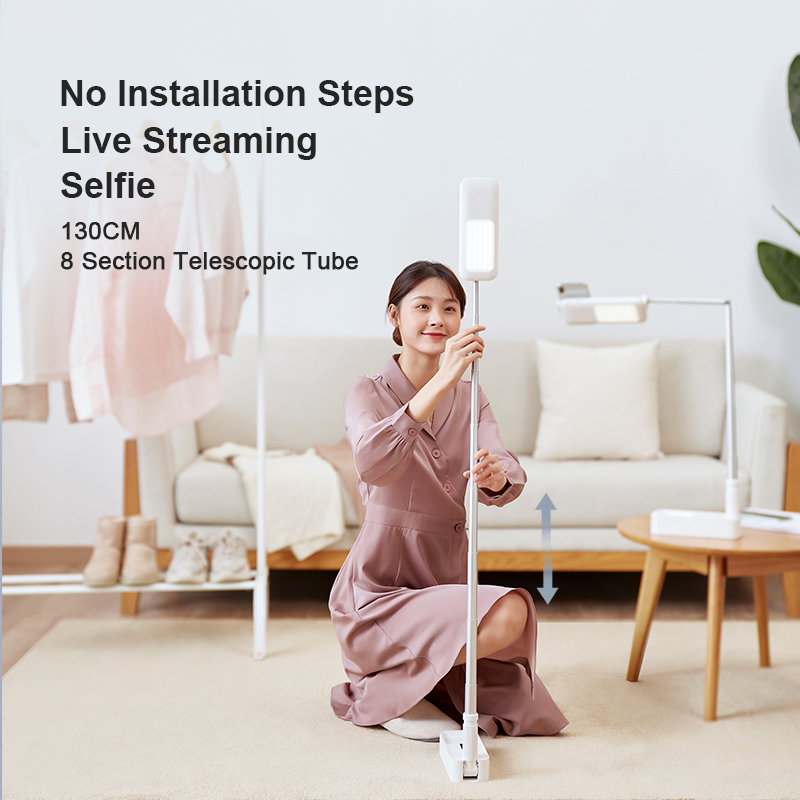 Extendable Selfie Stand, 360° Rotation with Two Phone Holders, Rechargeable Wireless Live Streaming Youtube Tiktok Vloging Video