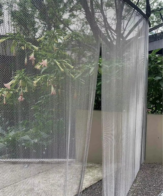 Aluminum Chain Curtain Gold Decorative Metal Coil Drapery Wire Screen Mesh for Ceiling Decor