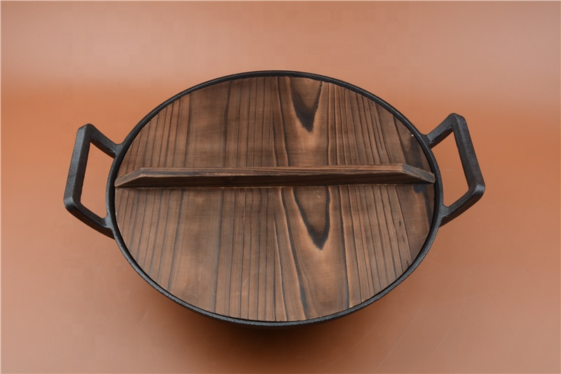 Чугунный вок с антипригарным покрытием, 36 см