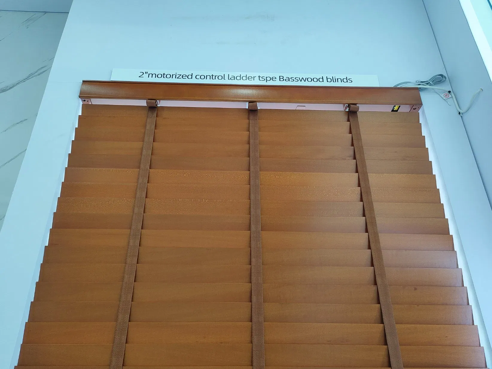 Interiors Faux Wood Blinds with Classic Valance, Cordless, 2" Slat, 34.5" W X 36" H, Blinds for Indoor Windows