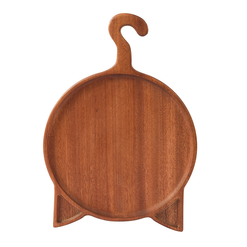 Детская разделочная доска-тарелка из эбенового дерева