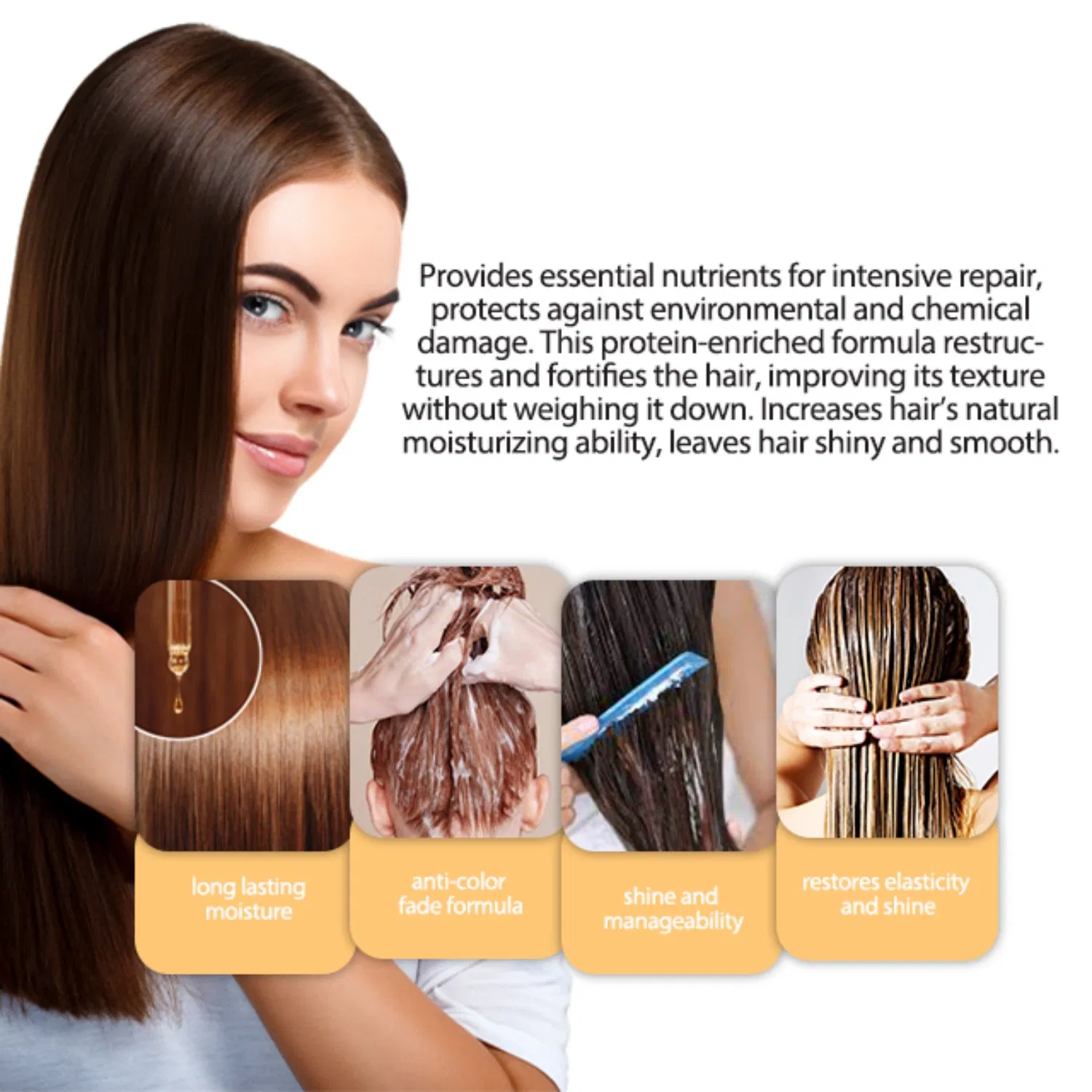 Keratin Hair Treatment Hair Permanent Straightening Cream Brazilian Keratin Smoothing