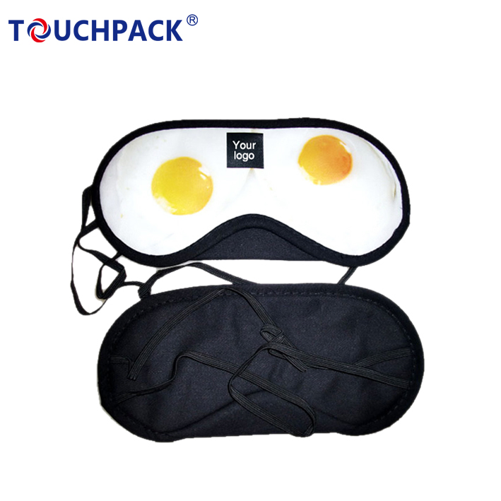 Custom Embroidery Travel Silk Patches Satin Eye Sleep Mask Set