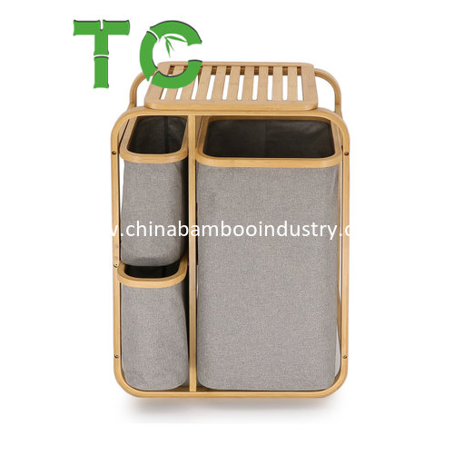 Wholesale Bamboo Laundry Basket Dirty Clothes Basket Bathroom Laundry Basket Storage Basket Clothing Storage Box