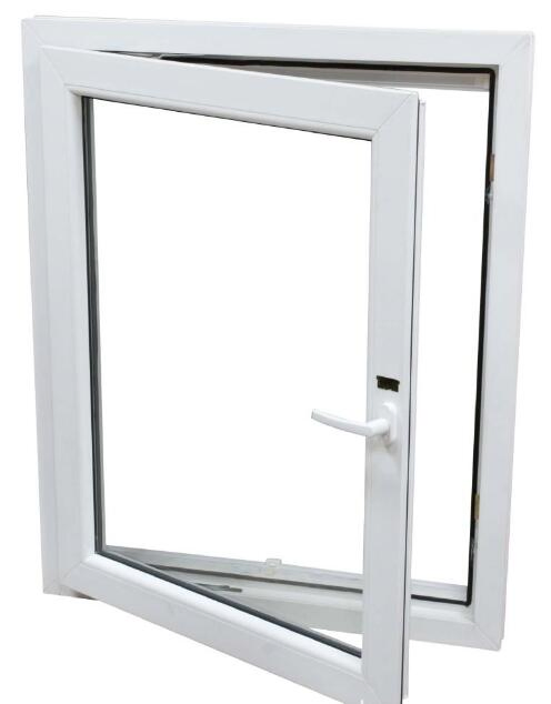 Low Price White Color UPVC Vinyl Casement Glass Window Hinged Window