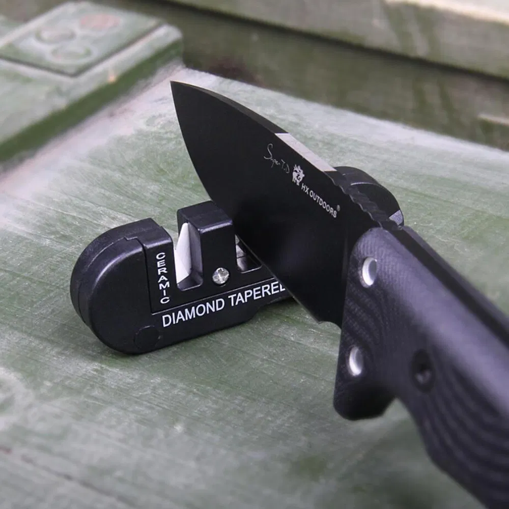 Knife Sharpener Multi Function Pocket Tools with Pre-Set Carbides Blades Bl10144