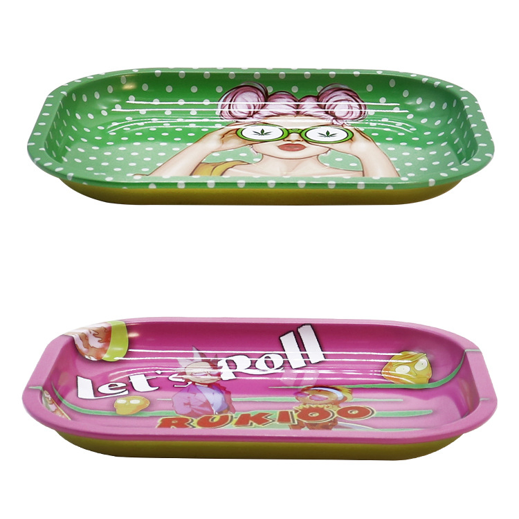 Newest Wholesale 7 Piece Smoking Set Grinder Rolling Tray Combo Kit