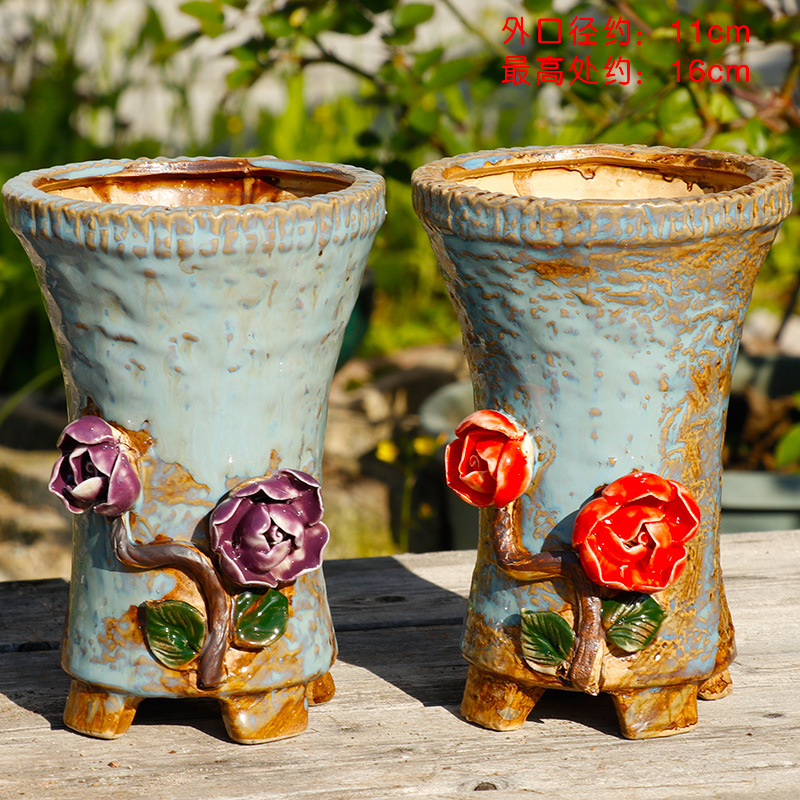 Горшок цветочный ручной работы садовый