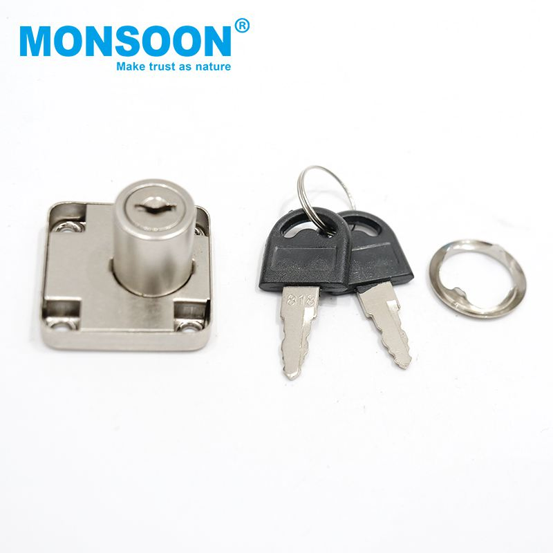 Furniture Hardware Fold Key Drawer Door Baby Safety Lock Office Furniture Desk Wardrobe Cabinet Cam Drawer Lock