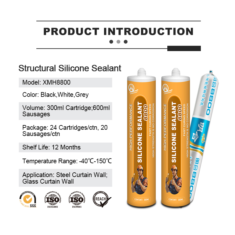 Xmh8800 High Quality Cheap Weatherproofing Glass Neutral Cure Silicone Sealant Adhesive