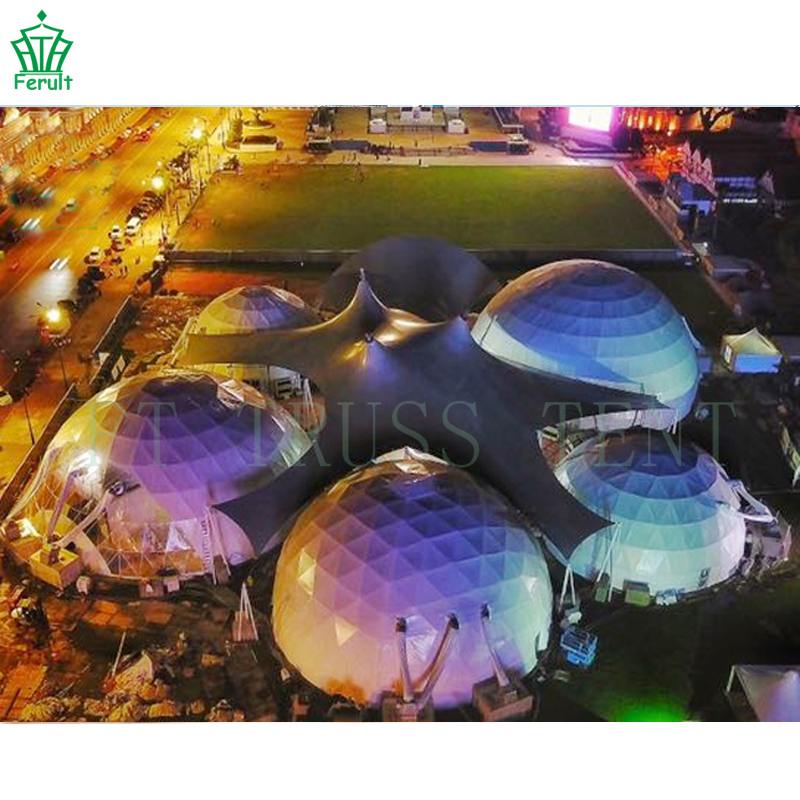 Geodesic Steel Luxury Clamping Dome House Trade Show Igloo Outdoor Wedding Party Event Events PVC Tents