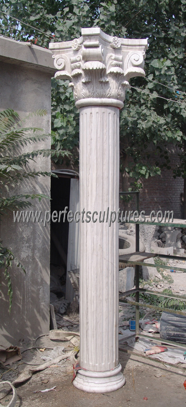 Ornamental Marble Stone Decorative House Pillars Designs (QCM004B)