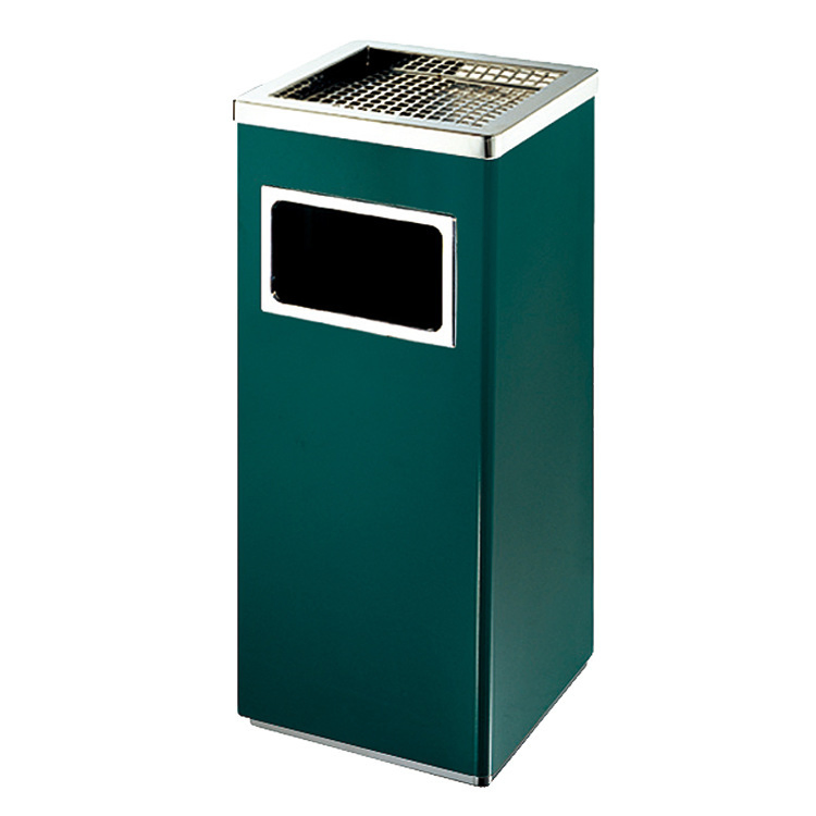 Stainless Steel Ashtray Trash Can Indoor Wastebin Cinema Garbage Bin Shopping Mall Trash Bin