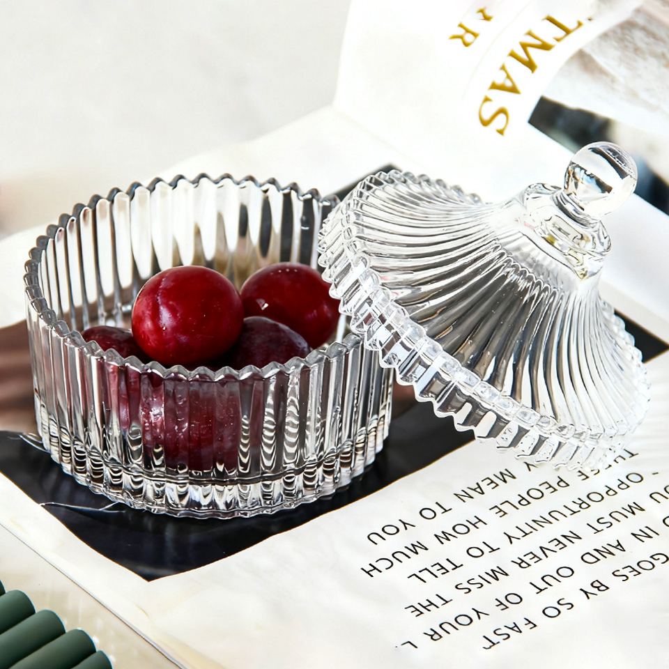 Стеклянная банка в виде юрты для свечей и декора