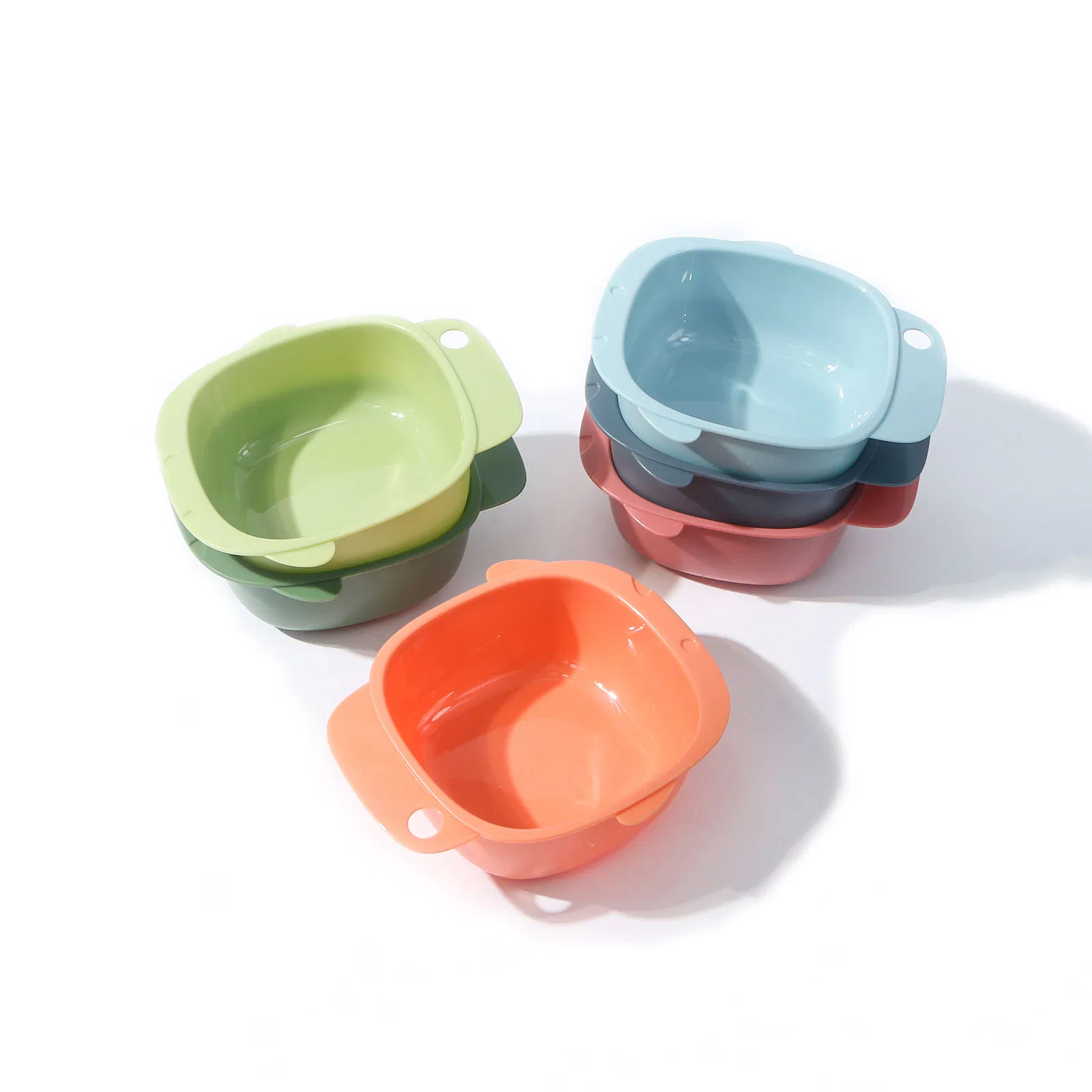 Kids Dining Bowls Food Container Plastic Baby Feeding Bowl Set with Lid