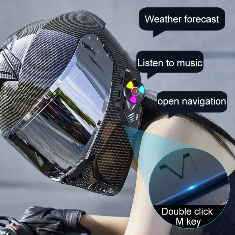 Y60 FM Radio Stable Connectivity Wireless Moto Helmet Intercom Full Face Helmet Motorcycle Bluetooth Headset