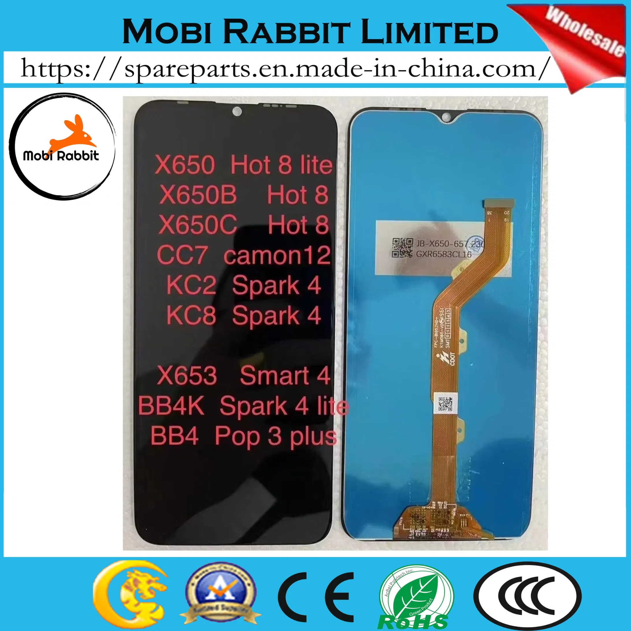 Factory LCD for Tecno Infinix Itel LCD All Models Mobile Phone for Tecno LCD Touch Combo