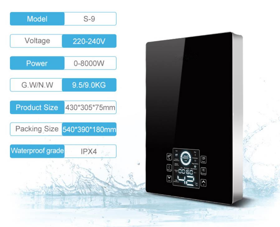 Energy-Saving Healthy Filter UV Sterilization Tankless Instant Electric Water Heater