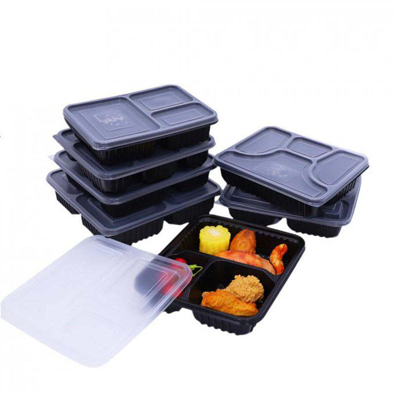 Biodegradable Classic Disposable Plastic PP Injection Square Cheap Custom Logo Food Container with Lid