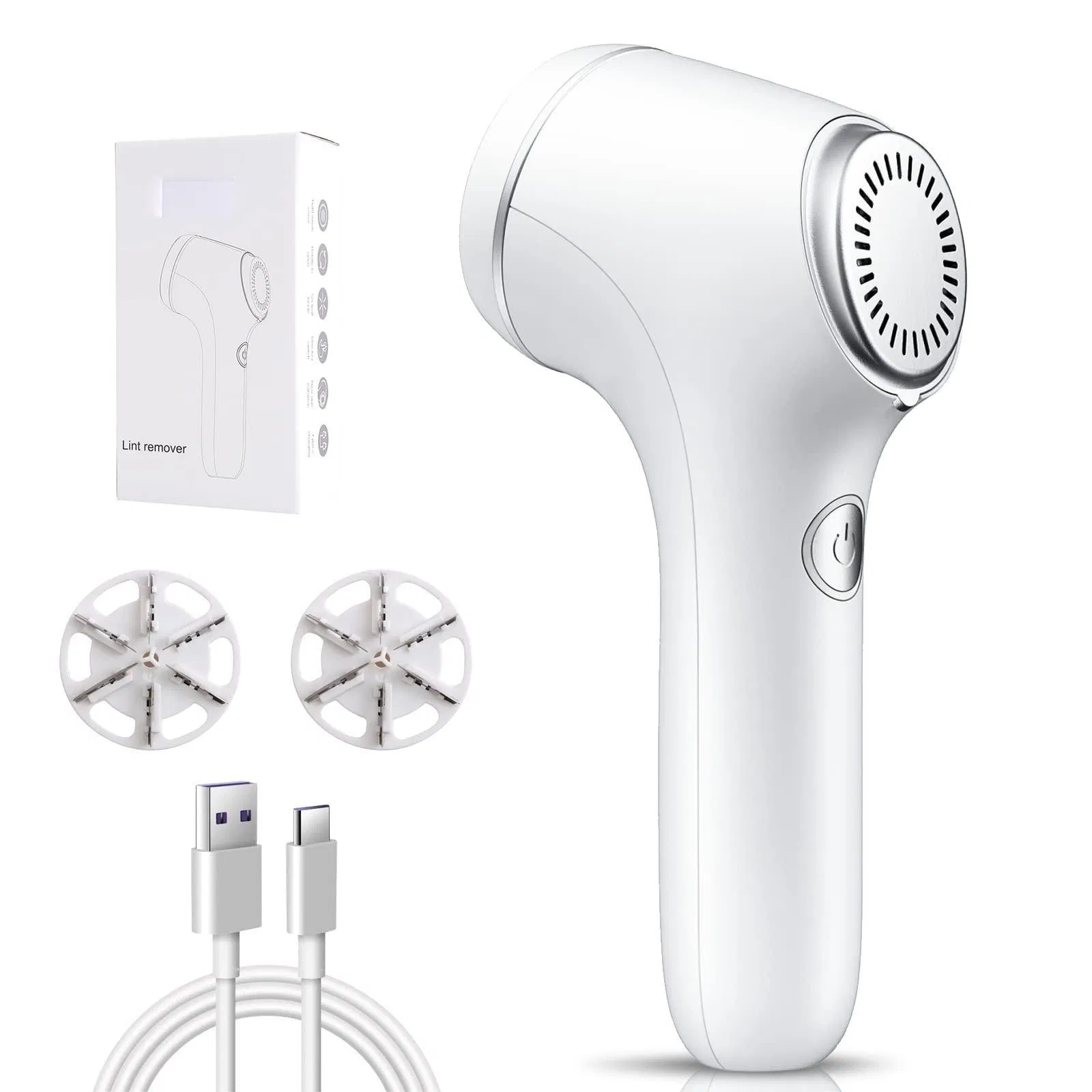 Fabric Shaver Lint Remover Rechargeable Sweater-Shaver Clothes Furniture Adapter Removing Fleece Fuzz