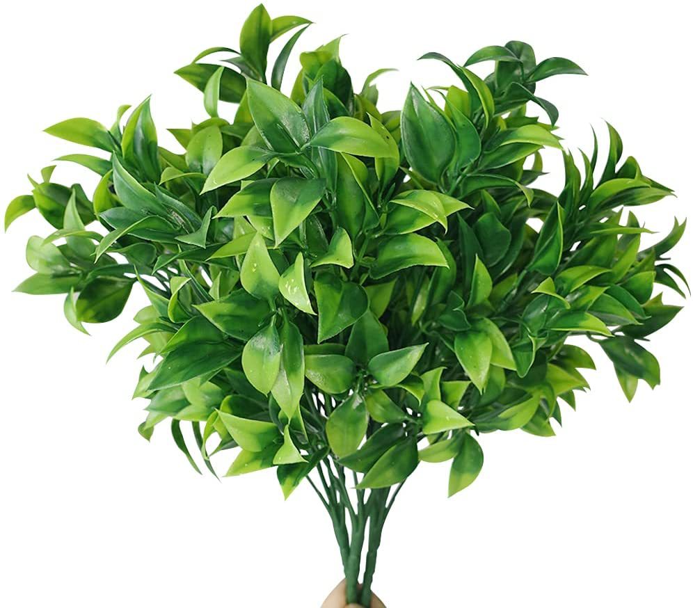 Растения искусственные зеленые оранжевые эвкалипт для сада