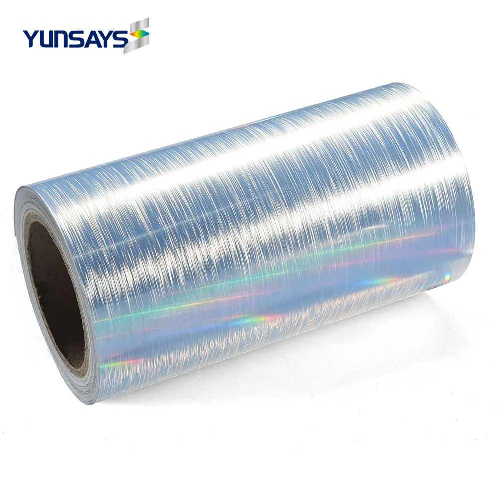 Inkjet Memjet Platinum Brushed Silver Type Waterbased Printable Pet Holographic Blank Sticker Label